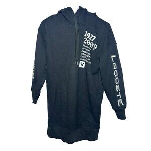 Lacoste Minecraft Pullover Jacket Women Size 34 Small Black Sweatshirt Hoodie